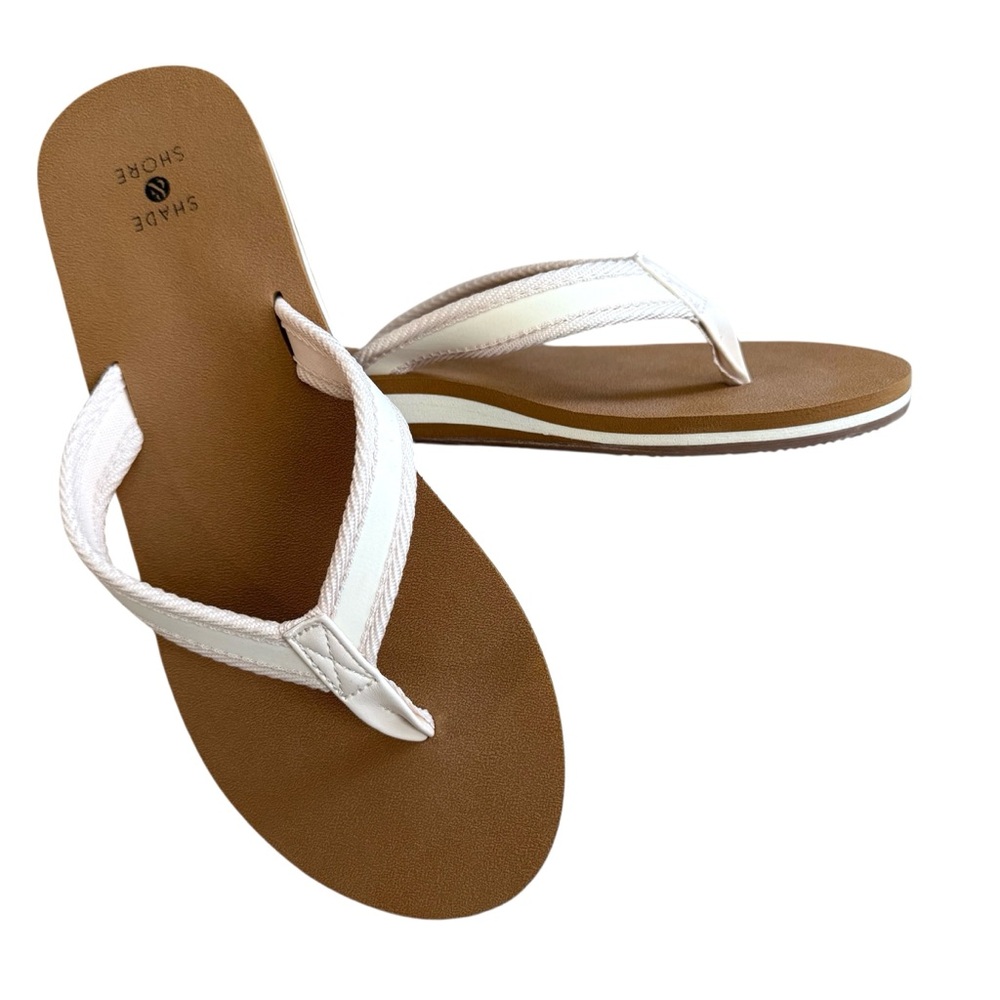 New! Shade & Shore Women's Tan and Cream Sandals. Never Worn! Size 7.